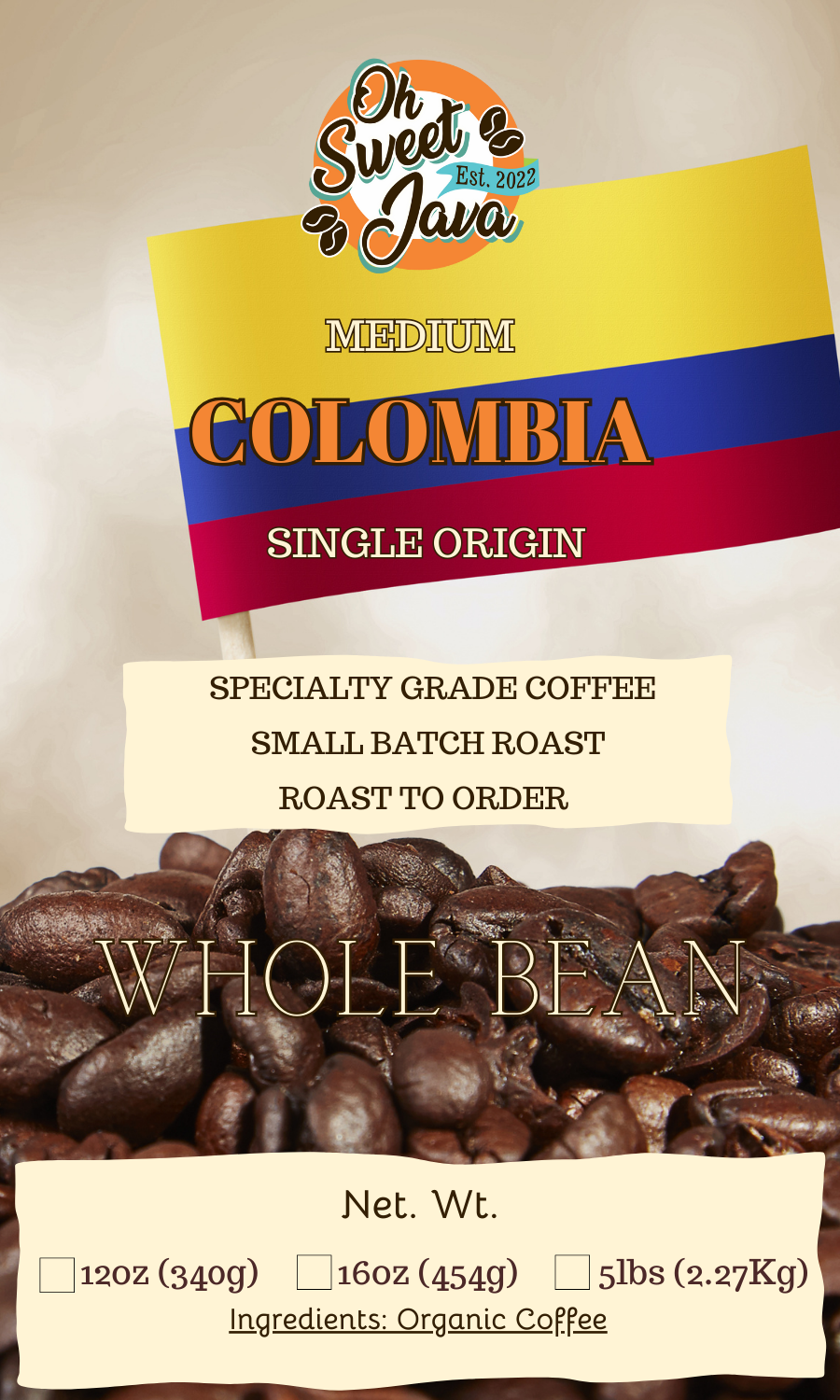 COLOMBIA - COFFEE BEANS